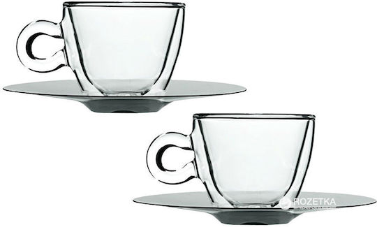 Bormioli Rocco Set of Cups Cappuccino Glass Transparent 165ml 2pcs