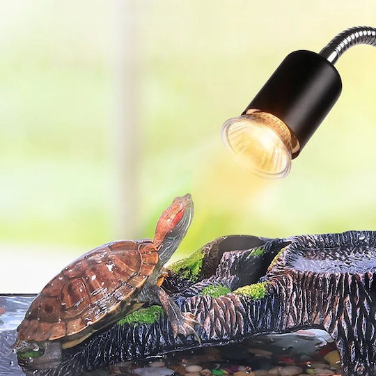Heat Lamp UVA+UVB 3 Reptiles Turtles Clamp On/Off Switch UVA UVB Bulb 25W