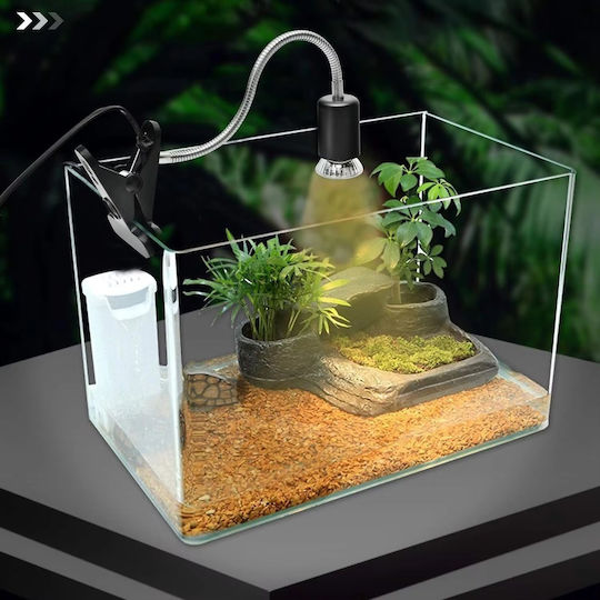 Heat Lamp Light UVA+UVB 3 Reptiles Turtles Clamp Timer Adjustable Switch Lamp UVA UVB 25W