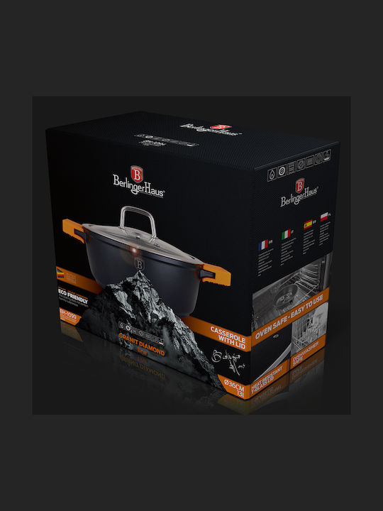 Berlinger Haus Granit Diamond Line Βαθιά Κατσαρόλα από Χυτό Αλουμίνιο 13lt / 36cm