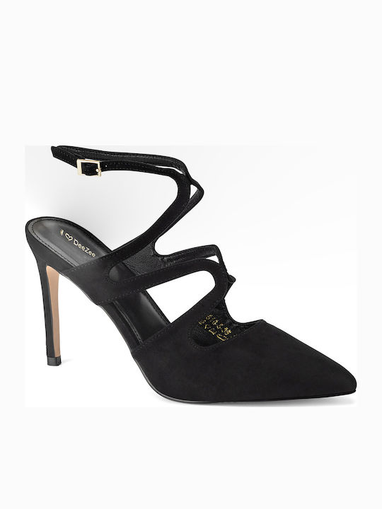 Pumps mit Riemchen Schwarz