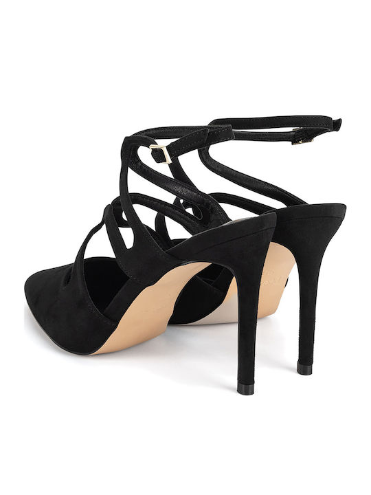 Pumps mit Riemchen Schwarz