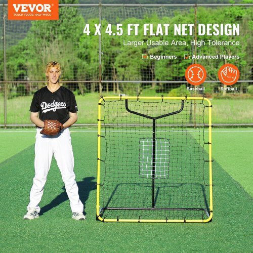 Vevor Δίχτυ Επιστροφής Μπέιζμπολ & Σόφτμπολ 4x4.5 Ft Ρυθμιζόμενης Γωνίας Bqhdwpwjdkd41tlv7v0