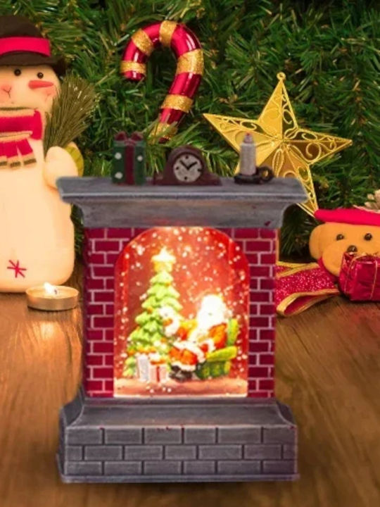 Christmas Decorative Illuminated Fireplace Santa Claus Christmas Tree 12.8cm