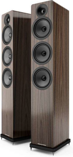 Acoustic Energy AE 120-2 Paar Hi-Fi Lautsprecher Boden 200W 3 Anzahl von Fahrern B16.5xT25xH95cm. Walnuss