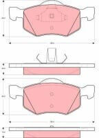 Set Plăcuțe De Frână Auto Partea Din Față Ford Maverick Escape Mazda Omăgial 2.0 2.3 3.0 03.00 Înălțime 66.5mm Lățime 156.4mm Grosime 19.6mm