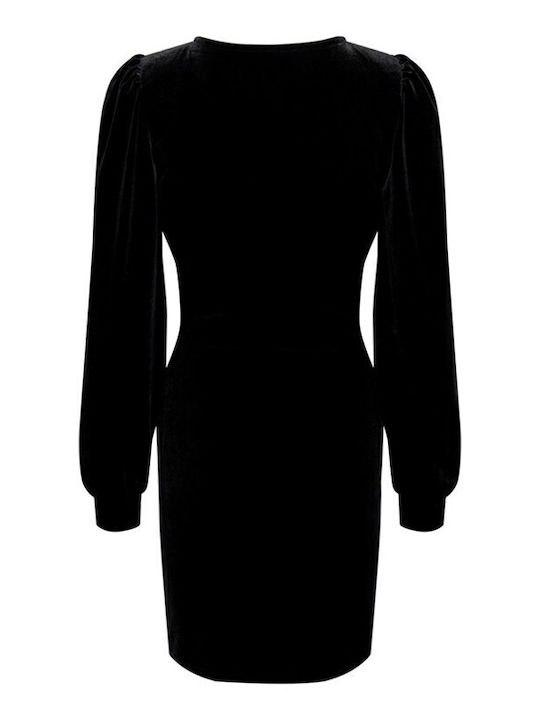 Life Rochie Mini de Seară din Catifea Neagră