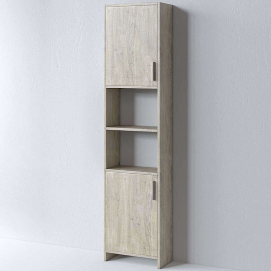 Martin Alon 2 Wall Hung Cabinet Melamina Bathroom Column Cabinet L40xD20xH170cm Oak
