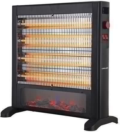 Eurolamp Convector Heater Floor 2000W Mica 55x61.5cm Black