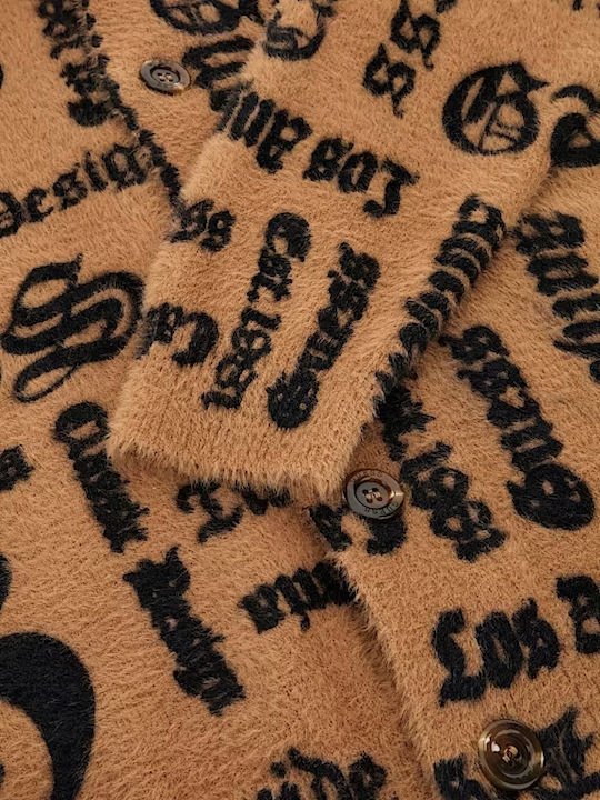 Men's Knitted Cardigan Brown