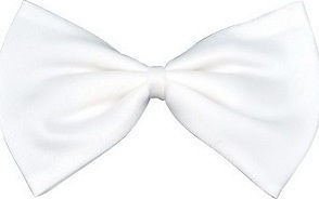 Carnival Bow Tie White 6pcs