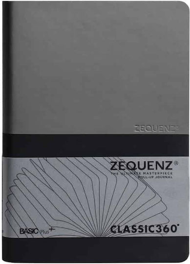 Zequenz Σημειωματάριο B6 200 Φύλλων Ριγέ Γκρι