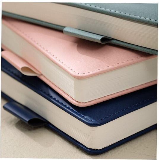Deli Notebook 144 Sheets A5 Ruled with Pen Holder Blue