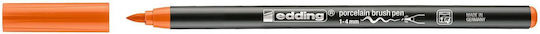 Edding Porcelain Brushpen 4200 Marker Wash-resistant Orange for Porcelain and Glass Ψιλής Γραφής 1-4χιλ