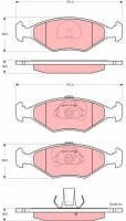 Set Plăcuțe De Frână Partea Din Față Fiat Palio Siena 1.2-1.6 04.96 Înălțime 49.0mm Lățime 151.4mm Grosime 18.0mm