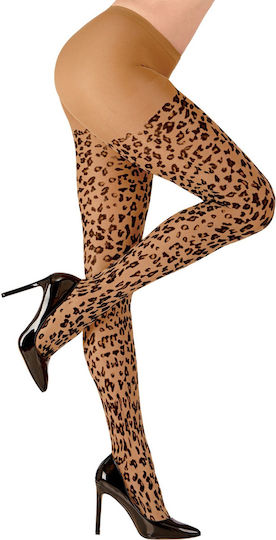 Leopard Socks/Tights for Carnival in Coffee color 1pcs
