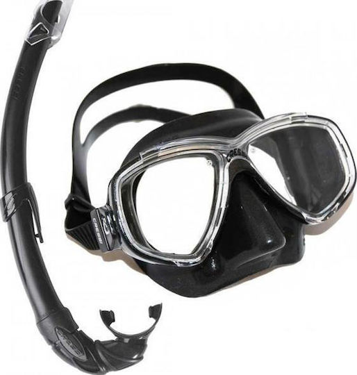 CressiSub Silicone Diving Mask with Snorkel Perla Mare Black