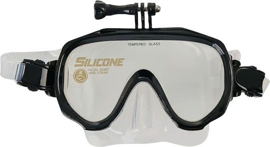 Body Glove Μάσκα Θαλάσσης Σιλικόνης με Αναπνευστήρα Μαύρη
