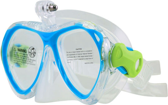 Speedo Kids Silicone Diving Mask with Snorkel Sport Light Blue