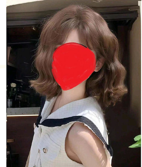 Γυναικεία Περούκα Καστανό Curly Συνθετική Υψηλής Ποιότητας 14 Inches