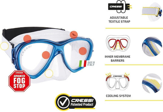 CressiSub Silicone Diving Mask with Snorkel Mexico Combo Transparent