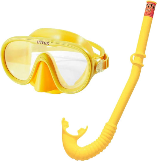 Intex Водолазна Маска със Шнорхел Дете Reef Rider Жълта
