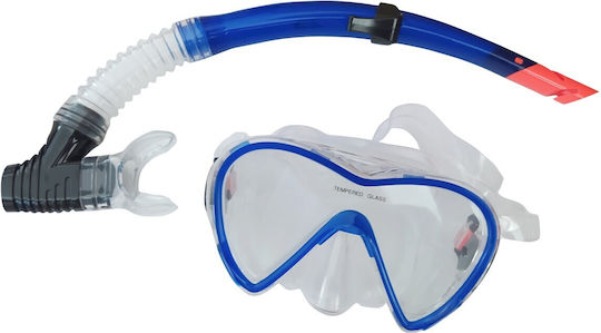 Fortis Set Diving Mask with Snorkel Blue