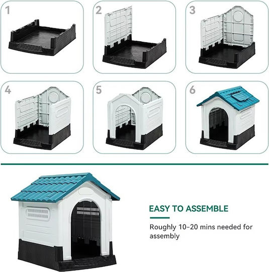 Dog House Plastic Outdoor Gray