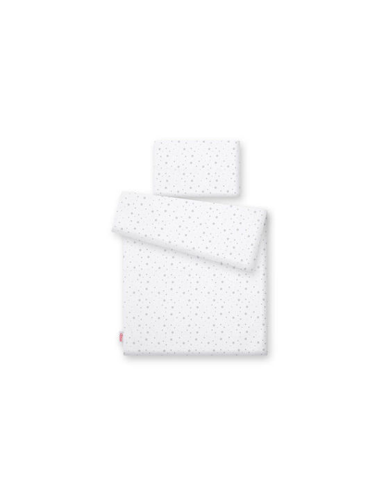 Bobono Set Kinderbettbezug Einzel mit Kissenbezug Gray 100x135cm