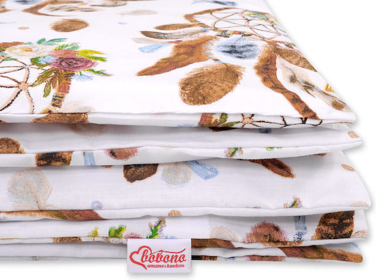 Bobono Kids Duvet Cover Single Cotton White 100x135cm