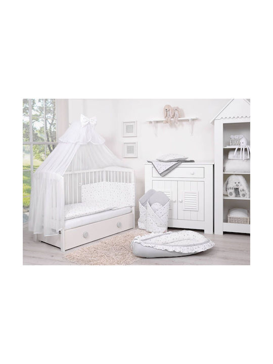 Bobono Set Kinderbettbezug Einzel mit Kissenbezug Gray 100x135cm