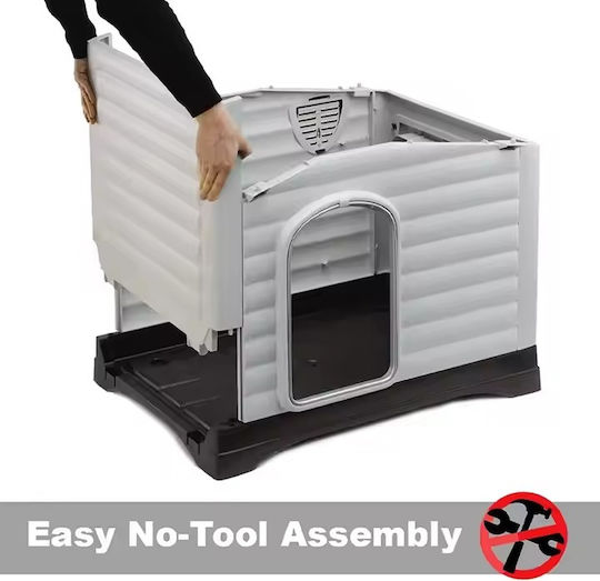 Dog House Plastic Outdoor Gray