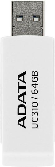 Adata Uc310 64GB USB 3.2 Stick Λευκό