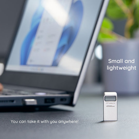 Kingston DataTraveler Micro Gen2 256GB USB 3.2 Stick Silver