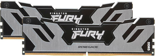 Kingston Fury Renegade Silver 96GB DDR5 RAM with 2 Modules (2x48GB) and 6400 Speed for Desktop