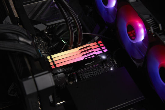 Kingston Fury Beast RGB DDR5 16GB RAM με 2x8GB Modules και Ταχύτητα 6000 για Desktop