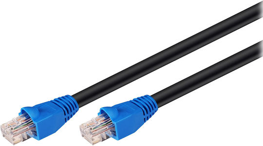 Goobay U/UTP Cat.6 (Gigabit) Καλώδιο Δικτύου Ethernet 20m Μαύρο