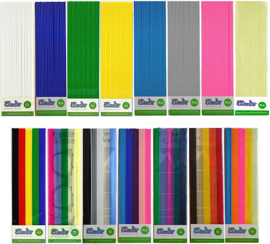 3Doodler PLA 3D Printer Filament 1.75mm Royal Blue 0.05kg PL02-ROYL 25τμχ (Refill)