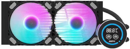 Darkflash DN-D240 AIO CPU Water Cooling with 2 120mm Fans and ARGB Lighting