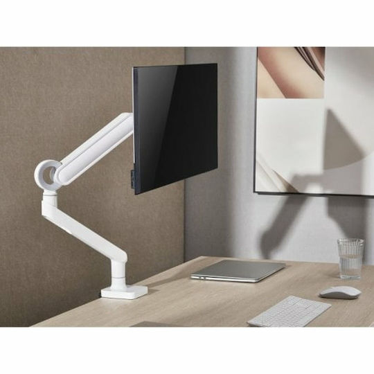 Equip TischHolder Βάση Γραφείου Οθόνης έως 35" με Βραχίονα Ασημί