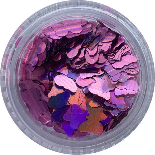 UpLac Butterflies Holo 05 Glitzersteine für Nägel in Lila Farbe