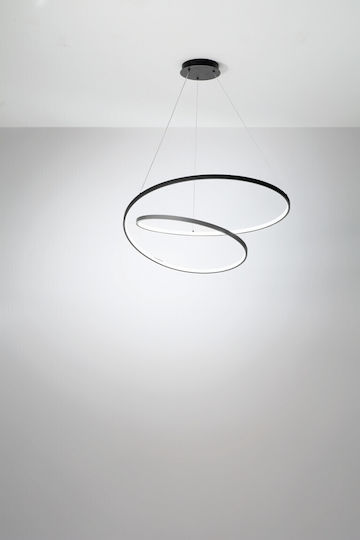 Fan Europe Lieve Lustră Suspendată Negru 80cm. Fan Europe Lieve Lustră Suspendată Negru 80cm.