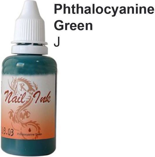 Airbrush Nail Ink Farben malen für Nägel Grün 30ml in Grün Farbe