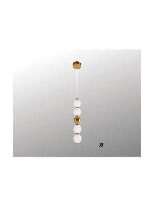 Luma Pendant Light Gold Ball 50x7cm