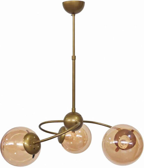 Heronia TOP/5L GOLD MAT-MELI Κρεμαστό Φωτιστικό Χρυσό 45x65εκ.