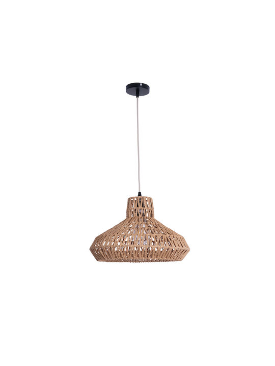 GloboStar Rayne Pendant Light Brown Boho with Rope for Socket E27 38x38x24cm