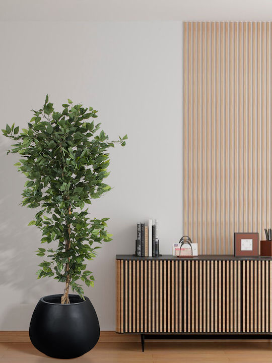 GloboStar Colombo Planter Polyester Black 60x60x45cm.