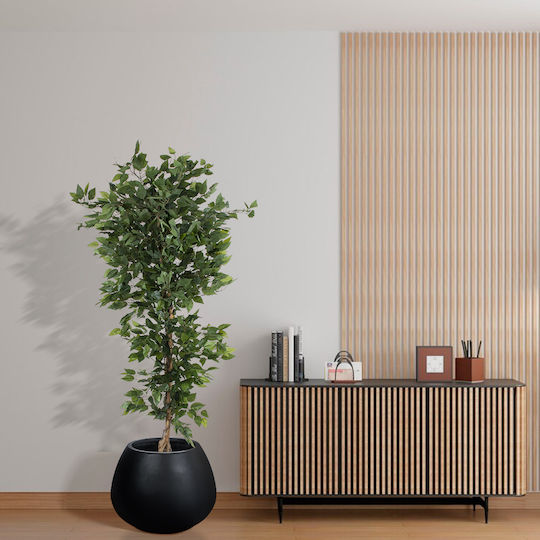 GloboStar Colombo Саксия Полиестер Черен 60x60x45εκ.