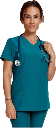 Be Unique Nobby Lady Tunic Women's Petrol Blue Medical Blouse