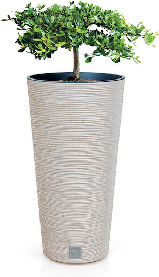 Prosperplast Furu Slim Eco Übertopf Kunststoff Weiß 25x25x48εκ.